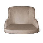 Барный стул со спинкой и подлокотниками на 4-х коричневых ножках Бежевый Велюр Ava Charm варинант исполнения - 2 | Loft Concept в Рязани