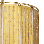 Люстра с золотым фактурным каркасом и тканевым абажуром Lustery Gold варинант исполнения - 1 | Loft Concept в Рязани