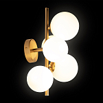 Бра с золотым основанием и 5-ю белыми шарообразными плафонами Bubble варинант исполнения - 3 | Loft Concept в Рязани