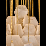 Люстра с фигурными подвесками из натурального камня Glowing Spheres варинант исполнения - 4 | Loft Concept в Рязани