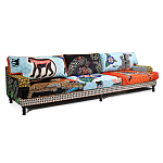 Большой Трехместный Диван с цветным принтом Qalakabusha Large Sofa варинант исполнения - 2 | Loft Concept в Рязани