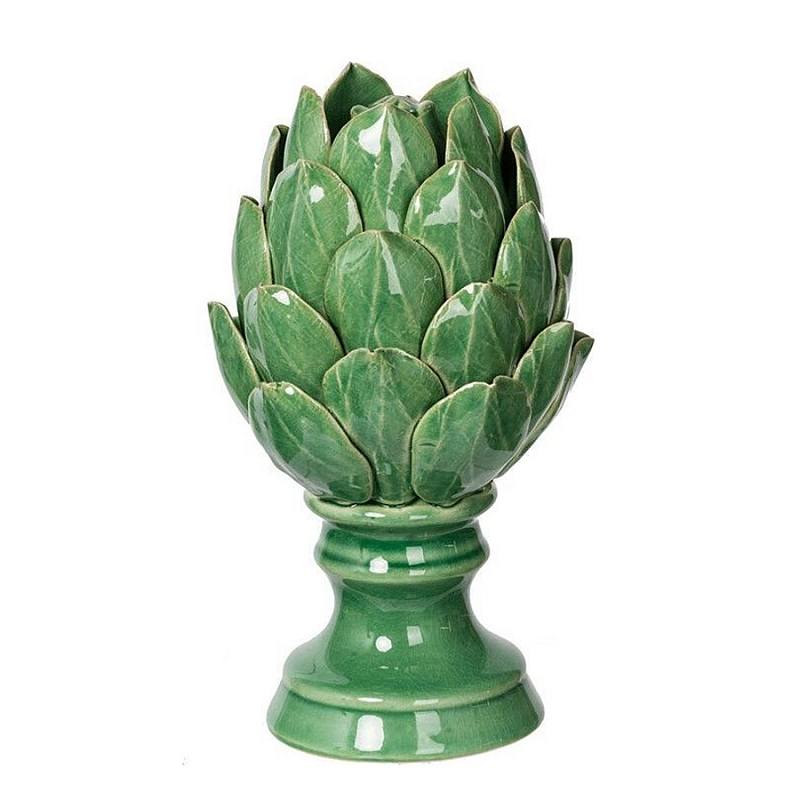 Статуэтка в виде артишока из зелёной керамики с глянцевыми лепестками Artichoke Decor Зеленый Статуэтка в виде артишока из зелёной керамики с глянцевыми лепестками Artichoke Decor Зеленый в Рязани | Loft Concept