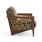 Кресло с обивкой из шенилла с тигровым принтом Tiger Chair варинант исполнения - 2 | Loft Concept в Рязани