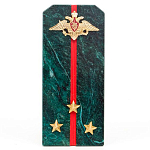 Сувенир Погон ВС из натурального камня змеевик Souvenir Epaulets варинант исполнения - 2 | Loft Concept в Рязани