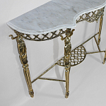 Консоль бронзовая с мраморной столешницей Bronze Console варинант исполнения - 1 | Loft Concept в Рязани