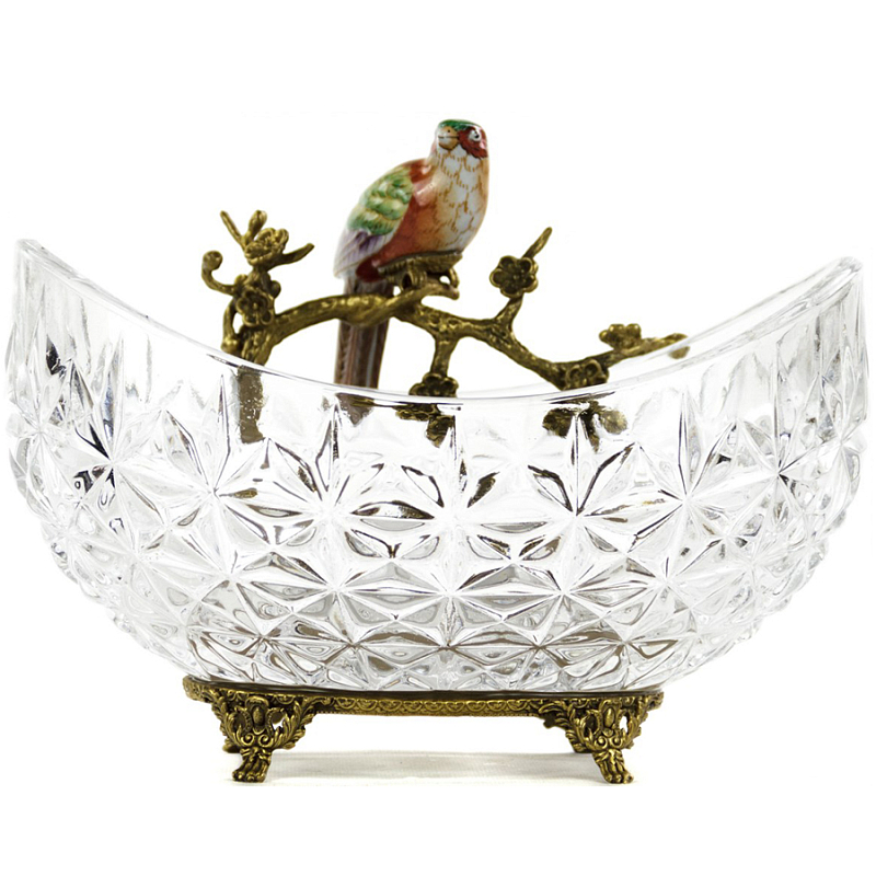 Чаша Transparent Bowl with Bird Прозрачный (Transparent) Бронза Чаша Transparent Bowl with Bird Прозрачный (Transparent) Бронза в Рязани | Loft Concept