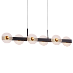 Линейный подвесной светильник с круглыми плафонами и золотистыми акцентами Aurelia Circles варинант исполнения - 1 | Loft Concept в Рязани