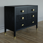 Бельевой Комод с 4 ящиками Elsa Dreams Black варинант исполнения - 1 | Loft Concept в Рязани