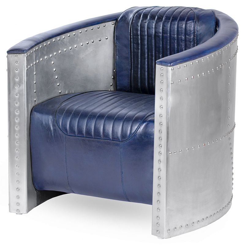 Кресло Aviator Tomcat chair Blue Алюминий Синий Кресло Aviator Tomcat chair Blue Алюминий Синий в Рязани | Loft Concept