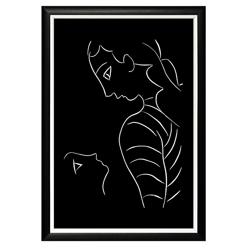 Постер White Silhouette Mother Poster Черный Белый Постер White Silhouette Mother Poster Черный Белый в Рязани | Loft Concept