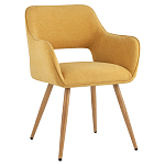 Стул в рогожке желтого цвета NEASAN STOOL варинант исполнения - 1 | Loft Concept в Рязани