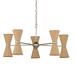 Люстра серебряного цвета с тканевыми абажурами Loft Rope Light варинант исполнения - 2 | Loft Concept в Рязани