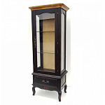 Витрина однодверная с ящиком и 3-мя полками из массива березы Vintage варинант исполнения - 1 | Loft Concept в Рязани