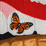 Картина вышивка бисером Grill Cut Out With Butterfly варинант исполнения - 2 | Loft Concept в Рязани