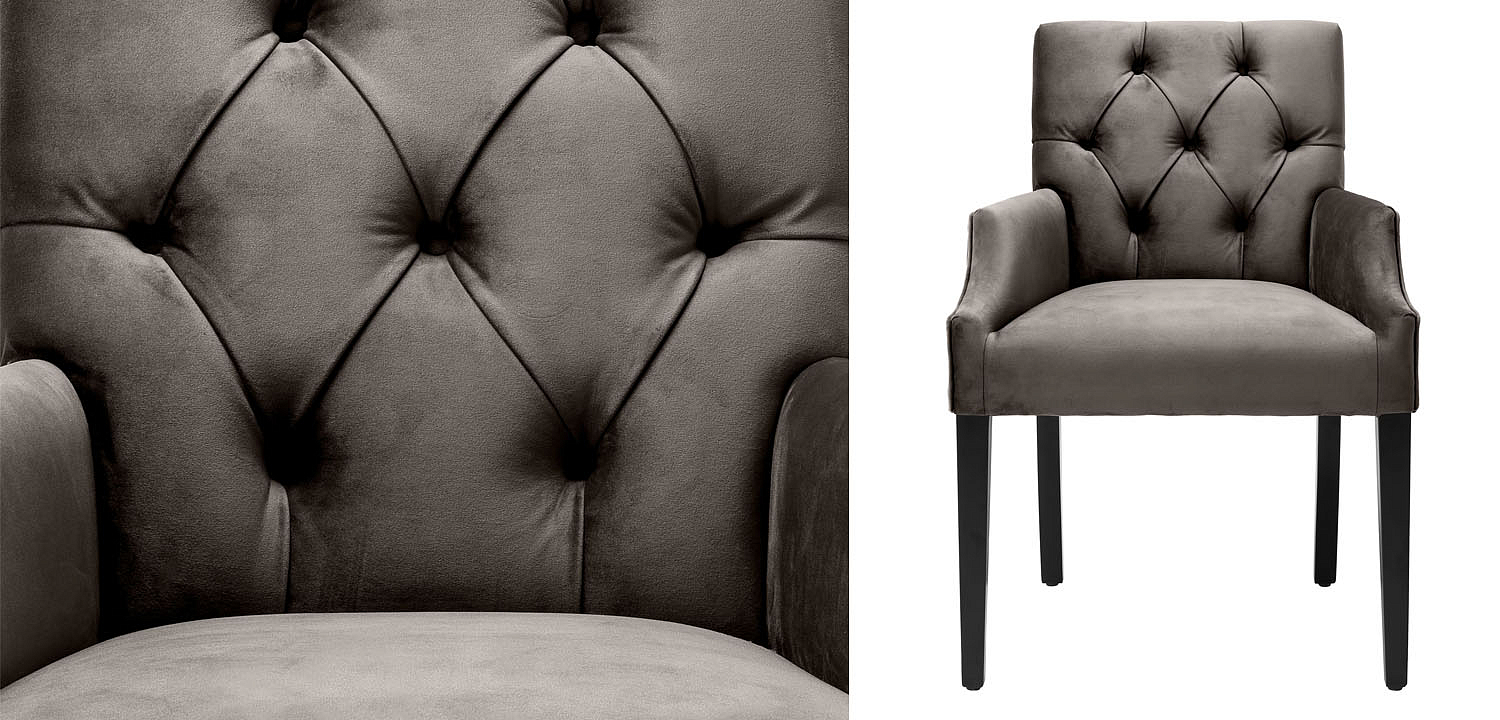 Стул Eichholtz DINING CHAIR ATENA WITH ARM dark Стул Eichholtz DINING CHAIR ATENA WITH ARM dark - Loft-Concept в Рязани