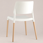 Пластиковый стул на ножках из массива бука Ferret White 4 шт варинант исполнения - 5 | Loft Concept в Рязани