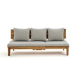 Садовый диван-трансофрмер Kate серый варинант исполнения - 5 | Loft Concept в Рязани