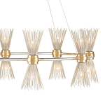 Люстра круглая с фактурными абажурами из тонких металлических палочек Wild Thorns варинант исполнения - 1 | Loft Concept в Рязани