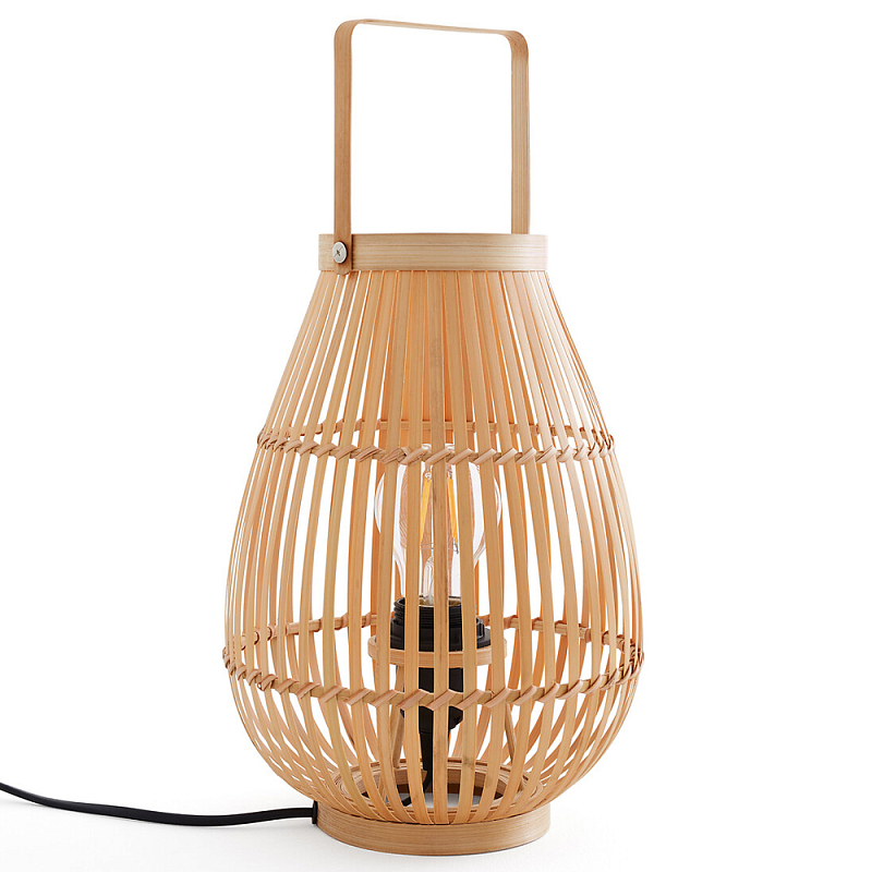 Настольная лампа ручной работы из бамбука Bamboo Grove Бежевый Настольная лампа ручной работы из бамбука Bamboo Grove Бежевый в Рязани | Loft Concept