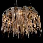 Люстра подвесная круглая с изогнутыми металлическими дугами и ниспадающими цепочками 65 см Atlantis Chain варинант исполнения - 17 | Loft Concept в Рязани