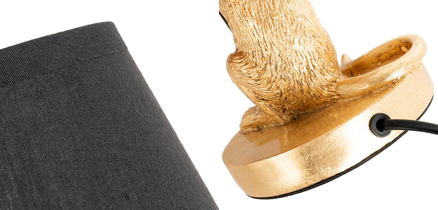 Настольная лампа Gold Mouse holding a black lamp Настольная лампа Gold Mouse holding a black lamp - Loft-Concept в Рязани