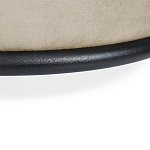 Банкетка круглая бежевый велюр на 4-х металлических ножках черного цвета SANJAY варинант исполнения - 3 | Loft Concept в Рязани