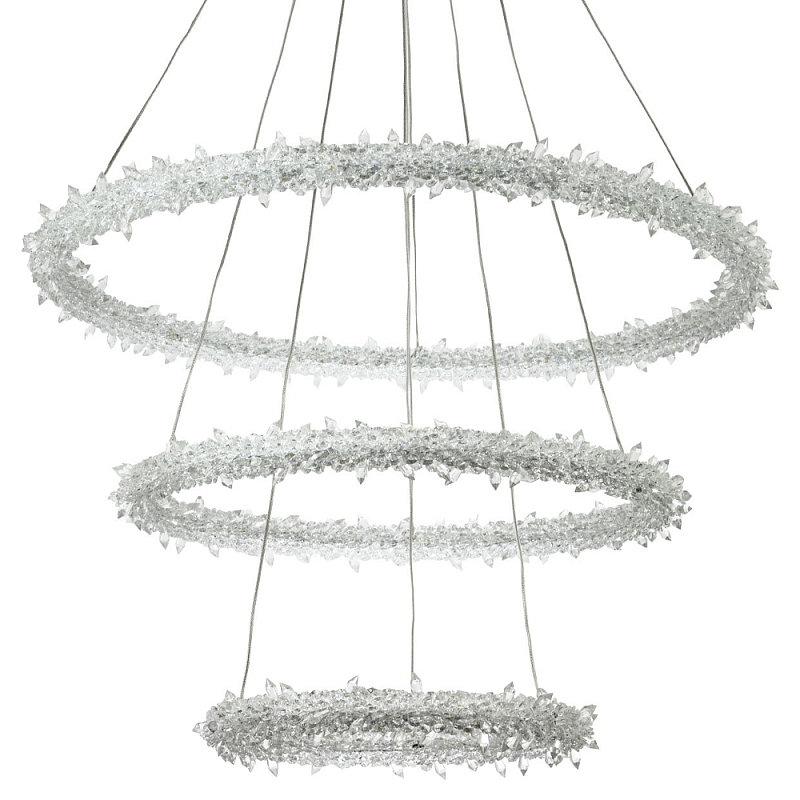 Многоярусная кольцевая люстра с хрустальным декором Gilbertine Crystals Ring Chandelier Прозрачный Латунь Многоярусная кольцевая люстра с хрустальным декором Gilbertine Crystals Ring Chandelier Прозрачный Латунь в Рязани | Loft Concept