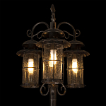 Уличный фонарь с тремя стеклянными плафонами и коваными элементами Elysian Lanterns варинант исполнения - 5 | Loft Concept в Рязани