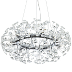 Круглая подвесная люстра Crystal Dandelions Chrome Chandelier варинант исполнения - 1 | Loft Concept в Рязани