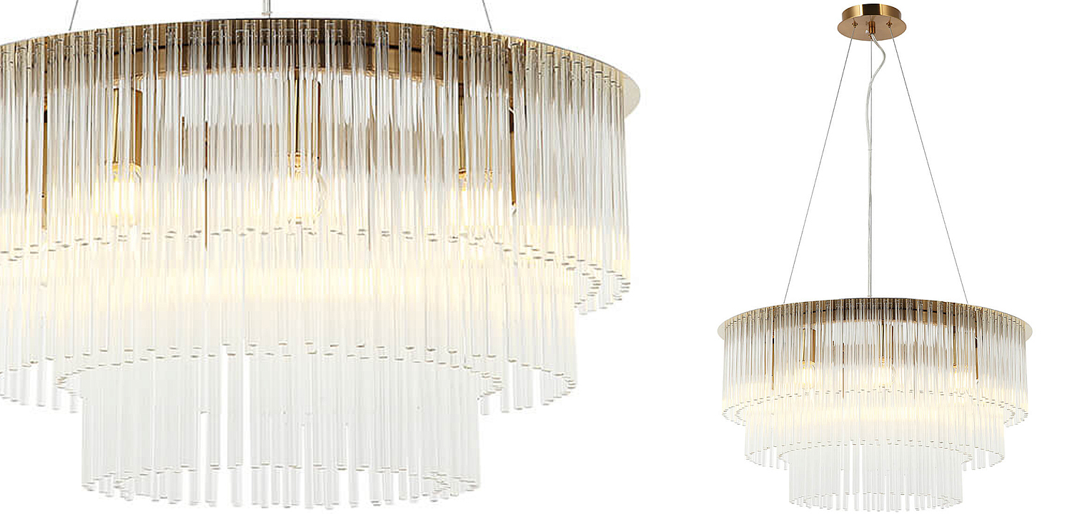 Люстра Harrison Chandelier gold 9 lamp Люстра Harrison Chandelier gold 9 lamp - Loft-Concept в Рязани