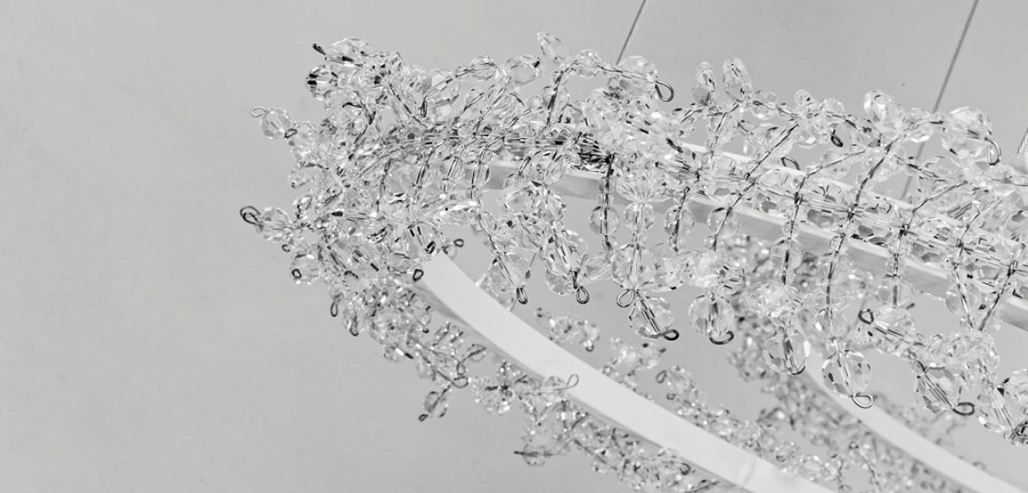 Люстра Crystal round chandelier 3 кольца Белый Люстра Crystal round chandelier 3 кольца Белый - Loft-Concept в Рязани