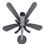 Вешалка серого цвета с 4-мя крючками из пластика Curves Hangers варинант исполнения - 2 | Loft Concept в Рязани