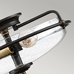 Потолочный светильник со стеклянным плафоном на изогнутых кронштейнах Quoizel  варинант исполнения - 6 | Loft Concept в Рязани