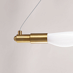 Люстра горизонтальная с волнистым белым плафоном Golden Swirl варинант исполнения - 9 | Loft Concept в Рязани