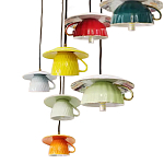 Подвесные светильники в виде разноцветных чашек Flower Reversal варинант исполнения - 2 | Loft Concept в Рязани