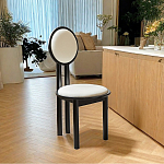 Дизайнерский стул из массива дерева с круглой спинкой Infinitude варинант исполнения - 1 | Loft Concept в Рязани