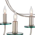 Люстра серебряного цвета с изогнутыми элементами каркаса Twisted Iron Chandelier варинант исполнения - 2 | Loft Concept в Рязани