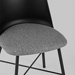 Стул из прочного пластика на металлическом основании Anora Black варинант исполнения - 7 | Loft Concept в Рязани