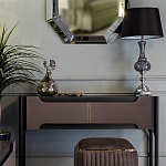 Настольная лампа с черным конусообразным абажуром Glass Flask варинант исполнения - 1 | Loft Concept в Рязани