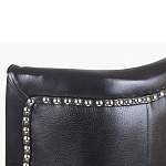 Кресло из натуральной кожи на 4-х деревянных ножках из массива бука Daniel Leather Armchair black варинант исполнения - 5 | Loft Concept в Рязани