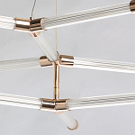 Люстра с геометрической конструкцией из вытянутых цилиндрических плафонов Hex Scaffold  варинант исполнения - 5 | Loft Concept в Рязани