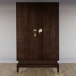 Платяной шкаф Elsa Dreams Walnut с 2-мя фасадами варинант исполнения - 3 | Loft Concept в Рязани