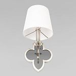 Бра с белым текстильным абажуром и фигурным основанием с зеркальной вставкой Vitorino варинант исполнения - 22 | Loft Concept в Рязани