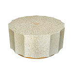 Стол кофейный с отделкой раковинами устриц Coastal Charm варинант исполнения - 2 | Loft Concept в Рязани