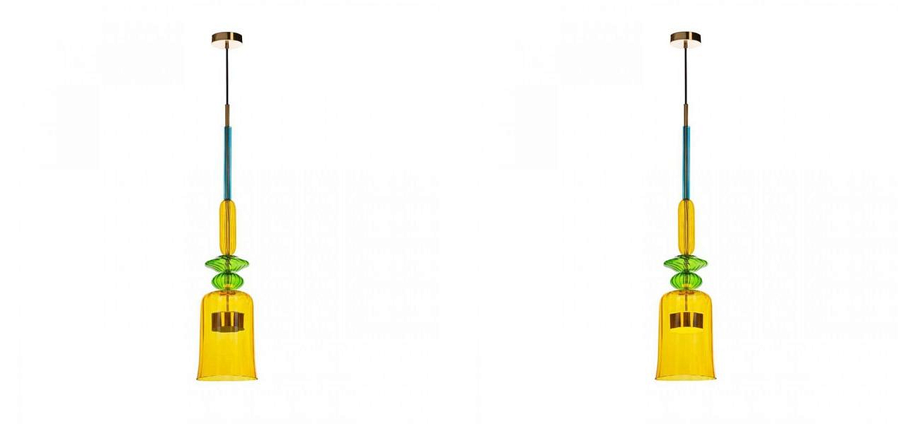 Светильник Flauti Yellow Green D16 см Светильник Flauti Yellow Green D16 см - Loft-Concept в Рязани