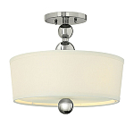 Потолочный светильник с белым цилиндрическим плафоном и шарообразными деталями Hinkley варинант исполнения - 1 | Loft Concept в Рязани