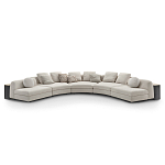 Большой угловой Диван California трансформер с приставными деревянными модулями   варинант исполнения - 1 | Loft Concept в Рязани