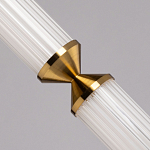 Подвесной светильник с двумя белыми рифлеными цилиндрическими плафонами Golden Swirl варинант исполнения - 7 | Loft Concept в Рязани