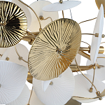 Люстра с белыми и золотистыми цветами Dahlia Flowers Lamp варинант исполнения - 5 | Loft Concept в Рязани
