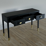 Дизайнерский Письменный стол Elsa Dreams Black с тремя ящиками варинант исполнения - 4 | Loft Concept в Рязани